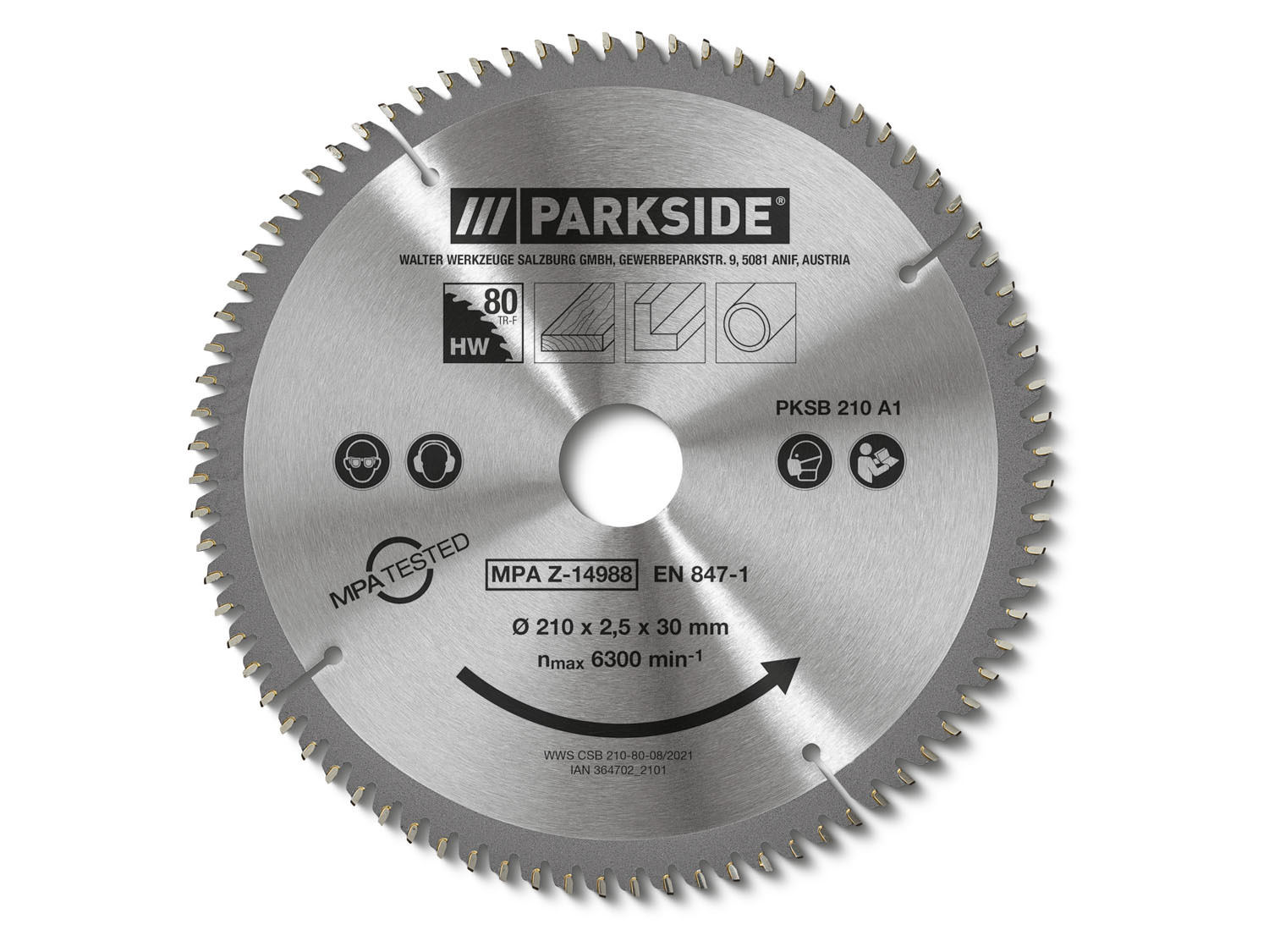 PARKSIDE Lames De Scie Circulaire 210 X 2 5 X 30 Mm parkside-lames-de-scie-circulaire-210-x-2-5-x-30-mm