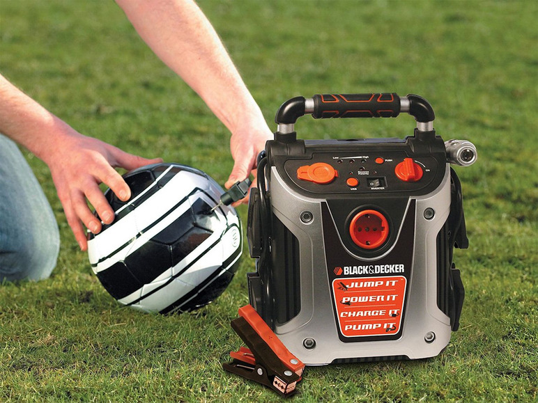 Ga naar volledige schermweergave: Black & Decker Jumpstarter »500 AMP«, met compressor - afbeelding 3