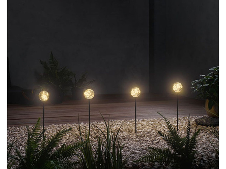 Aller en mode plein écran Melinera Balises à LED décoratives, set de 4 ou 5, hauteur 60/80 cm - Photo 9