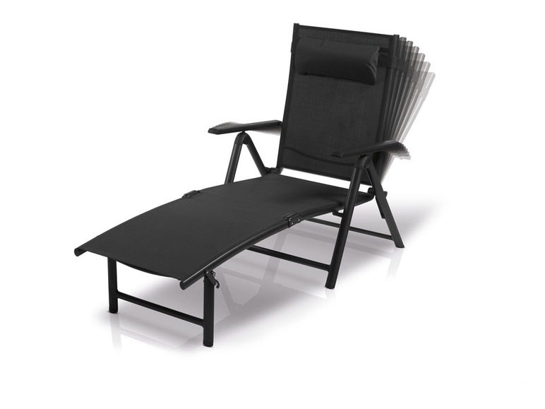 Aller en mode plein écran florabest Chaise longue en aluminium, pliable - Photo 8