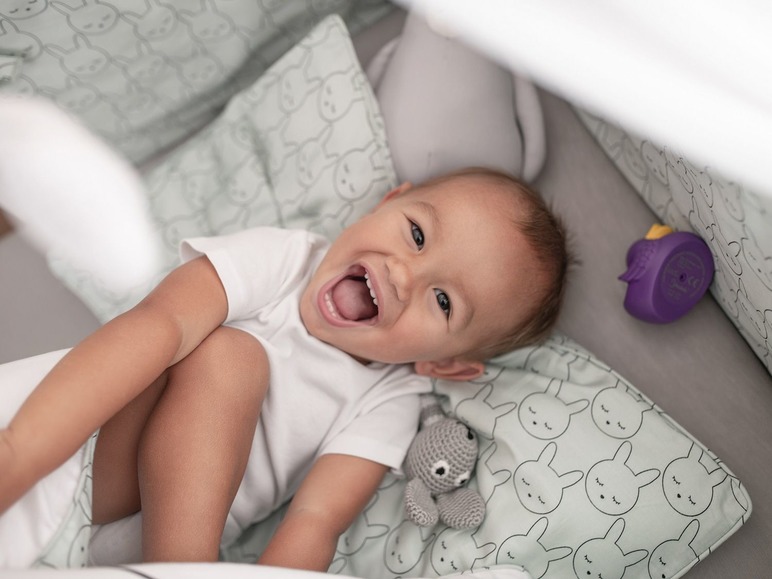 Aller en mode plein écran Träumeland Linge de lit "Lapin en peluche", pour enfant et bébé,100 x 135 cm, en pur coton - Photo 3