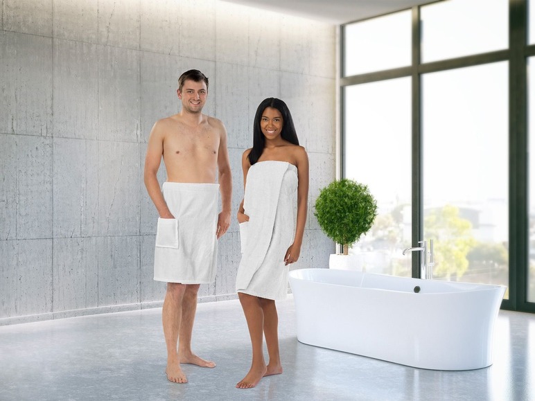 Aller en mode plein écran Biberna Kilt de sauna pour hommes - Photo 6