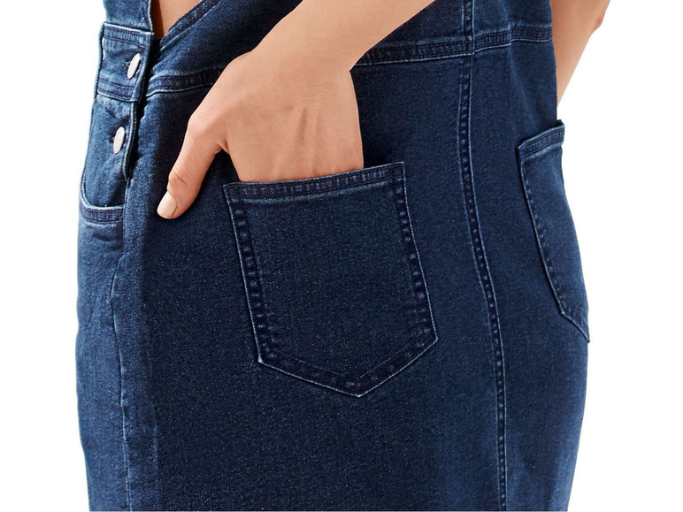 Aller en mode plein écran esmara® Salopette jean courte en un mélange de coton - Photo 4
