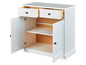 Witte kast met twee laden en twee deuren