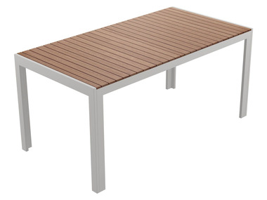 florabest Table de jardin, aluminium et bois