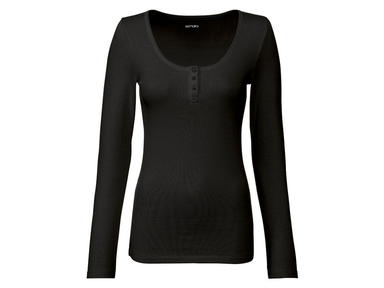 Ga naar volledige schermweergave: esmara® T-shirt voor dames, lange mouwen, katoen, viscose en elastaan - afbeelding 13