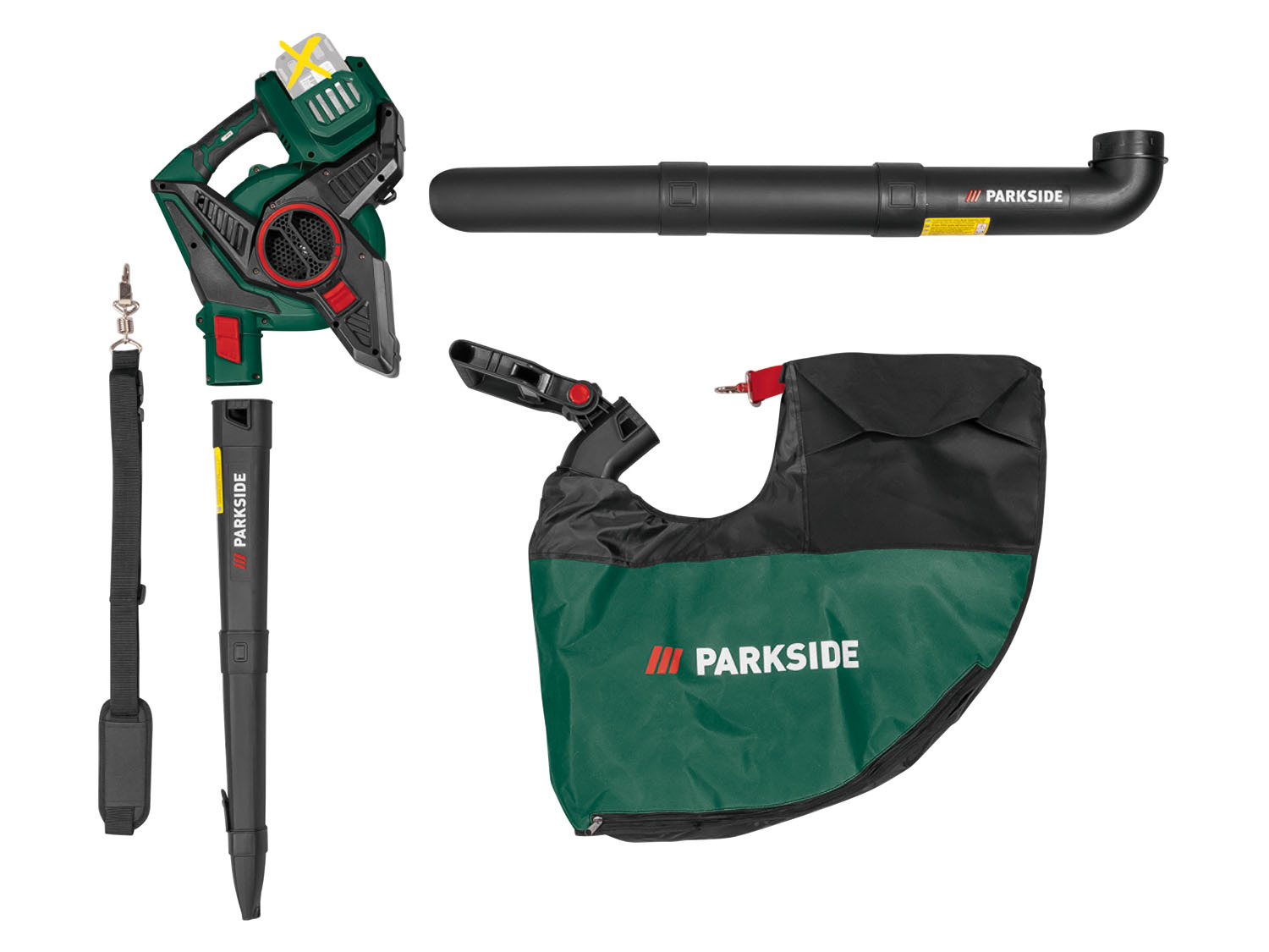 PARKSIDE® Aspirateur souffleur ou broyeur sans fil »PL…