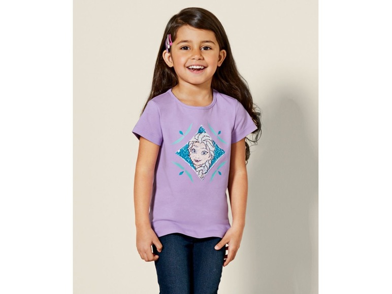 Ga naar volledige schermweergave: T-shirt voor meisjes, met pailletten, van puur katoen - afbeelding 13