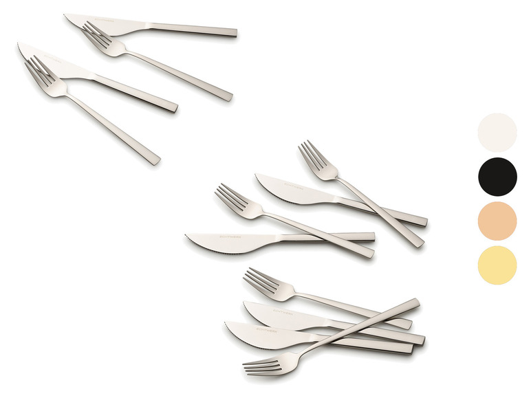 Couverts Echtwerk avec des couteaux et des fourchettes.