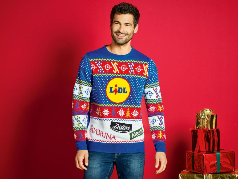 Ga naar volledige schermweergave: LIVERGY® Kersttrui voor heren, Lidl-logo, polyacryl - afbeelding 2