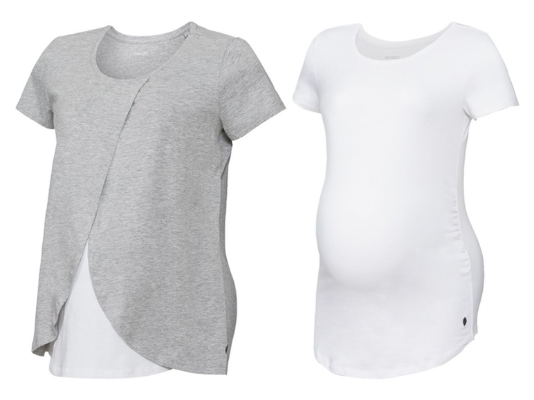 Aller en mode plein écran esmara® Set de 2 t-shirts de maternité, coton - Photo 1