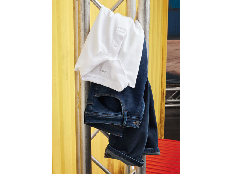 Ga naar volledige schermweergave: LIVERGY® Regular fit biokatoenen polo met zijsplitten - afbeelding 19