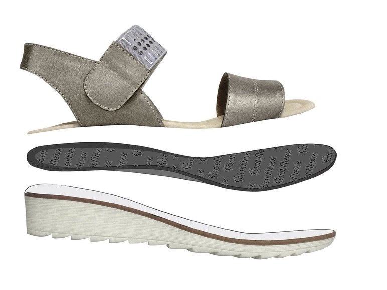 Aller en mode plein écran footflexx Sandales de confort en cuir pour femmes - Photo 9