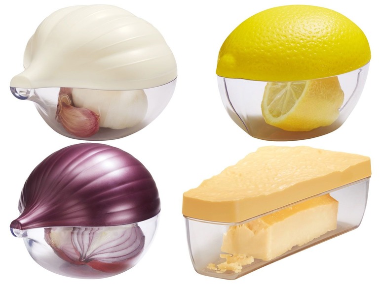 Ga naar volledige schermweergave: ERNESTO® Bewaardoos voor citroen, ui, knoflook of kaas - afbeelding 1