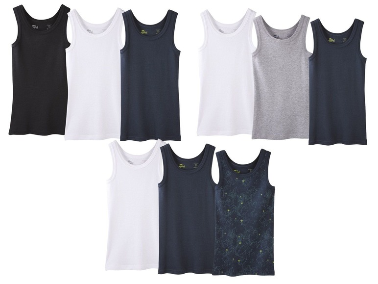 Ga naar volledige schermweergave: pepperts!® Set van 3 tanktops voor jongens - afbeelding 1