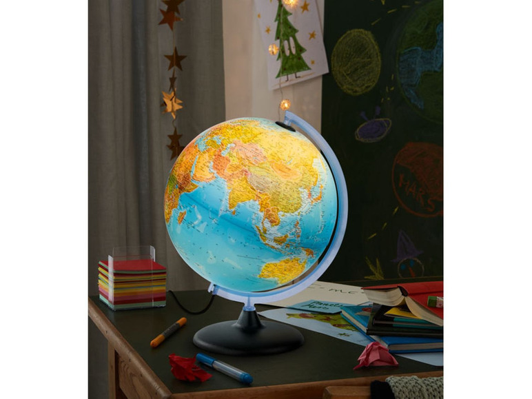 Ga naar volledige schermweergave: Melinera Verlichte wereldbol, Ø 30 cm - afbeelding 3