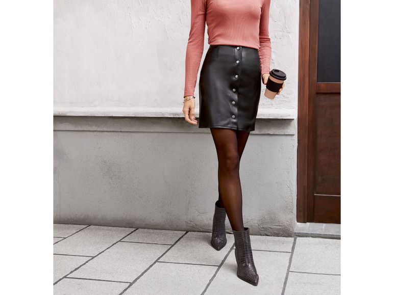 Aller en mode plein écran esmara® Jupe aspect cuir à taille haute - Photo 11