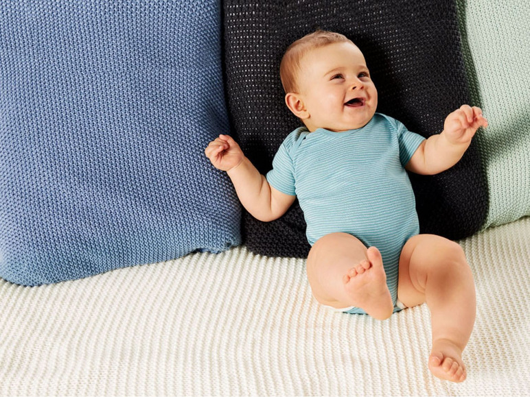 Aller en mode plein écran lupilu® Set de 2 bodies bébé en pur coton avec manches courtes - Photo 10