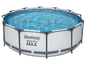 Een Bestway Steel Pro MAX zwembad met water.