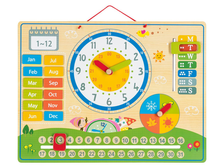 Ga naar volledige schermweergave: Playtive Kalenderklok voor kinderen - afbeelding 1