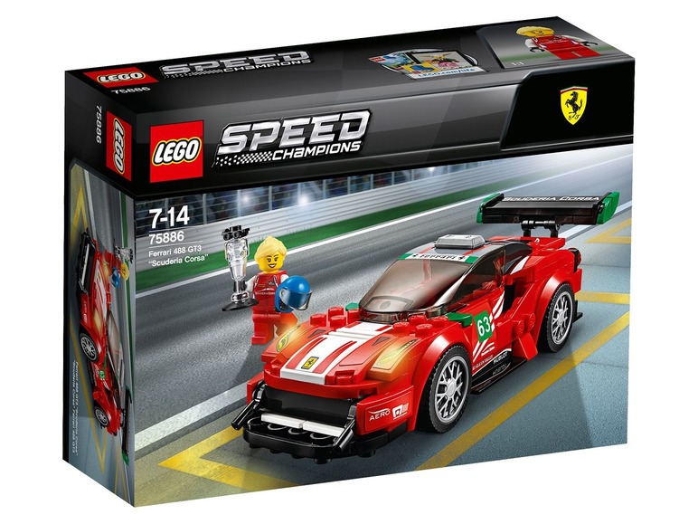 Ga naar volledige schermweergave: LEGO Ferrari 488 GT3 Scuderia Corsa (75886) - afbeelding 1