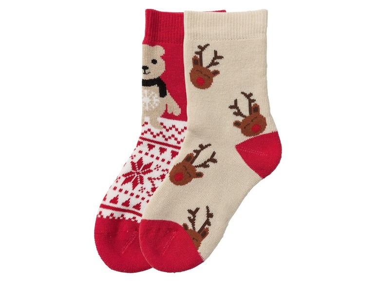 Aller en mode plein écran pepperts!® 2 paires de chaussettes de Noël pour filles - Photo 2