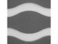 Tissu de rideau gris avec un motif ondulé.