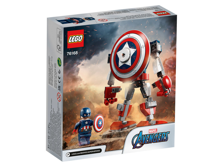 Ga naar volledige schermweergave: LEGO® Marvel Super Heroes Captain America mechapantser (76168) - afbeelding 2