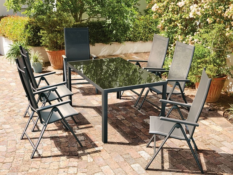 Aller en mode plein écran florabest Set de 2 chaises de jardin en aluminium, pliable - Photo 3
