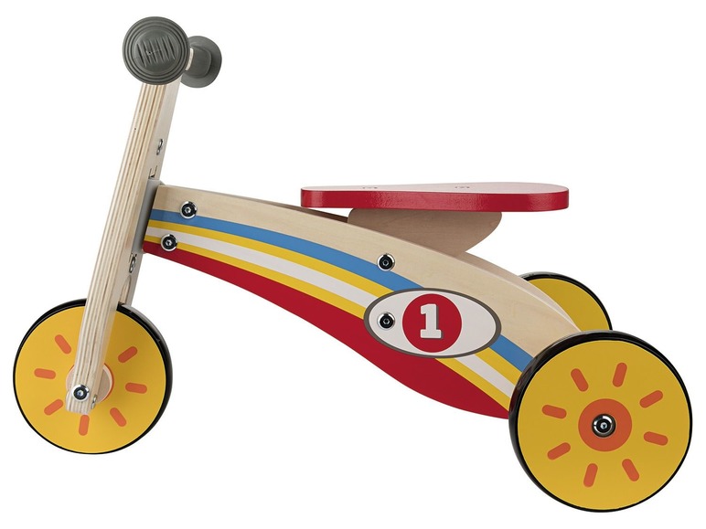 Aller en mode plein écran Playtive JUNIOR Cheval à bascule, chariot de marche ou petit vélo sans pédale en bois - Photo 4