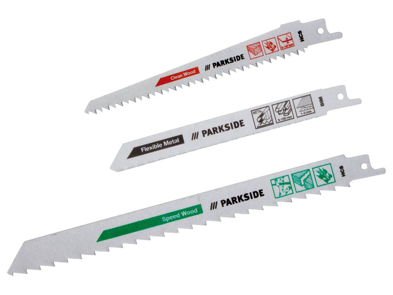 Aller en mode plein écran PARKSIDE® Lames de scie sabre, 3 pièces - Photo 6