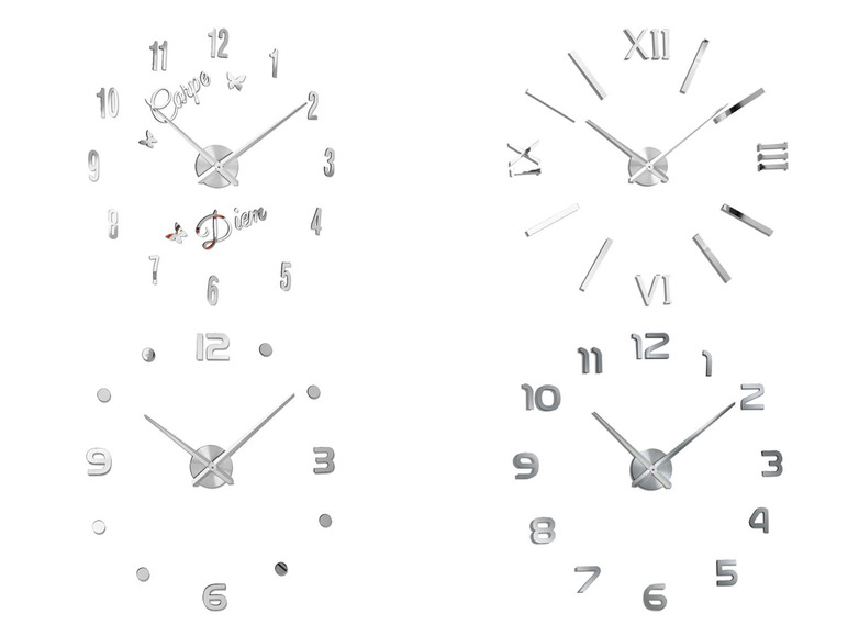 Aller en mode plein écran AURIOL® Horloge murale, chiffres autocollants - Photo 1