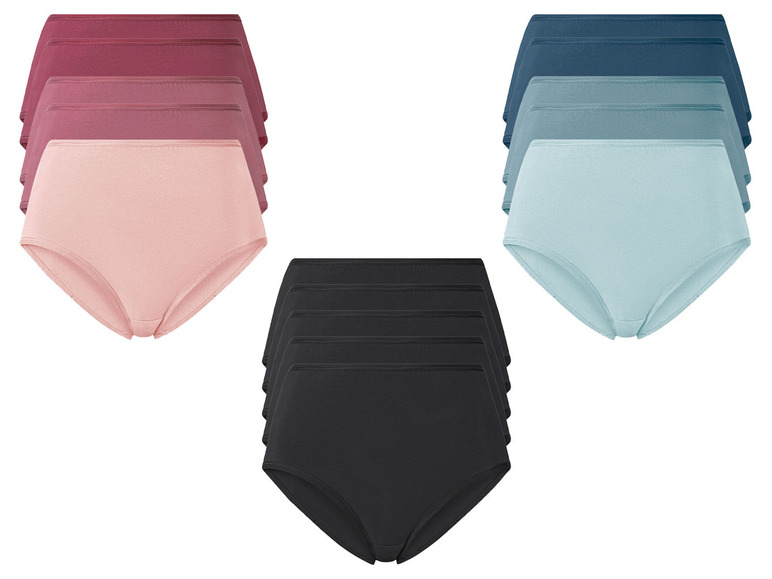 Ga naar volledige schermweergave: esmara® Set van 5 slips met hoge taille van een katoenmix - afbeelding 1