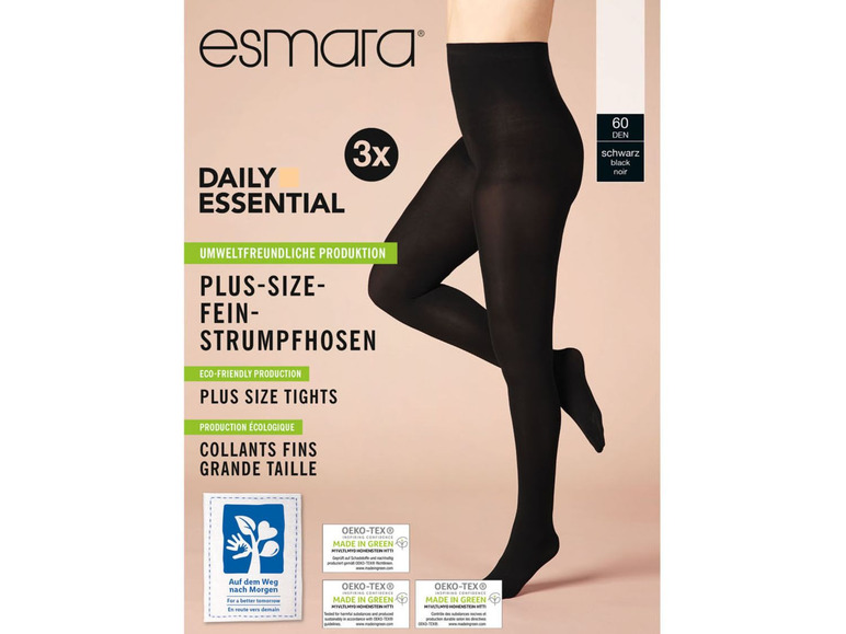 Ga naar volledige schermweergave: esmara® Set van 3 panty's met platte naden - afbeelding 2