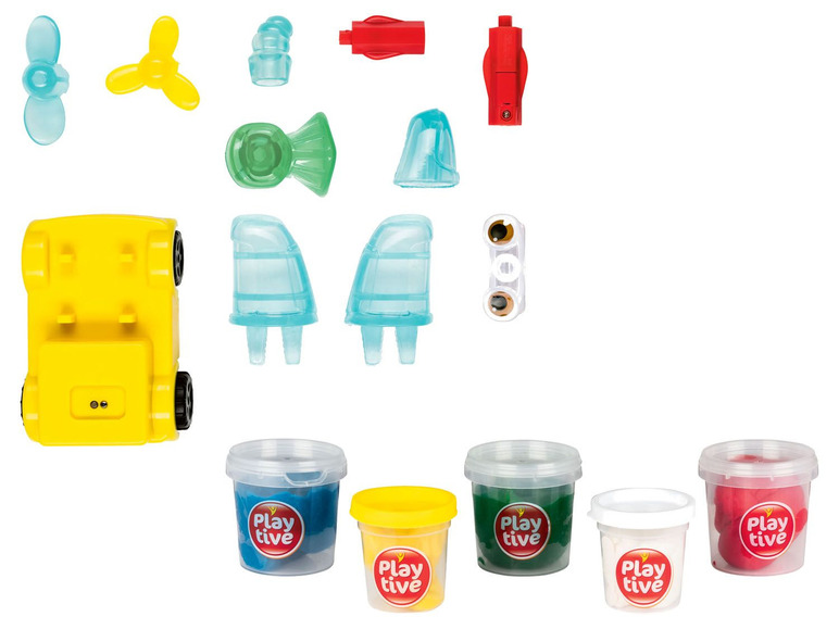 Ga naar volledige schermweergave: Playtive Elektroplasticine voertuigenset, incl. 18 accessoires - afbeelding 1