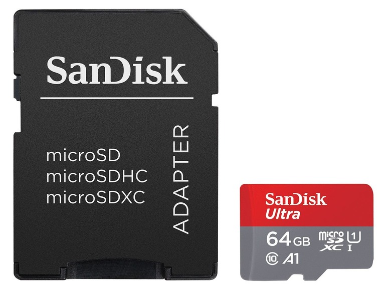 Ga naar volledige schermweergave: SanDisk Ultra A1 microSDXC 64GB geheugenkaart - afbeelding 1