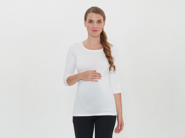 Ga naar volledige schermweergave: esmara Zwangerschapsshirts met driekwart mouwen - afbeelding 3