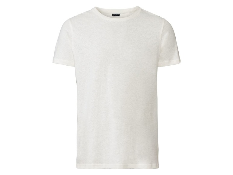 Aller en mode plein écran LIVERGY® T-shirt pour hommes, lin et coton - Photo 1