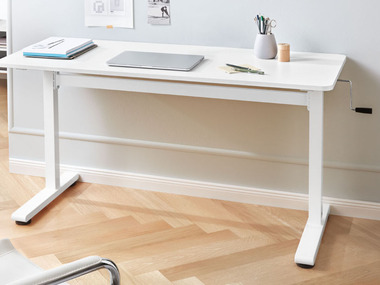 LIVARNO home Bureau, hauteur réglable, 140 x 70-117 cm x 60 cm
