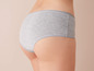 Sous-vêtements en coton gris avec dentelle.
