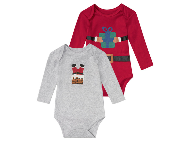 Ga naar volledige schermweergave: lupilu® Set van 2 katoenen body's met lange mouwen - afbeelding 2