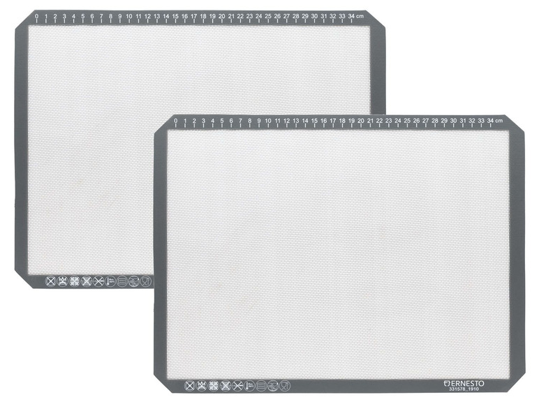 Aller en mode plein écran ERNESTO® Tapis de cuisson, set de 2, en silicone résistant à la chaleur - Photo 1