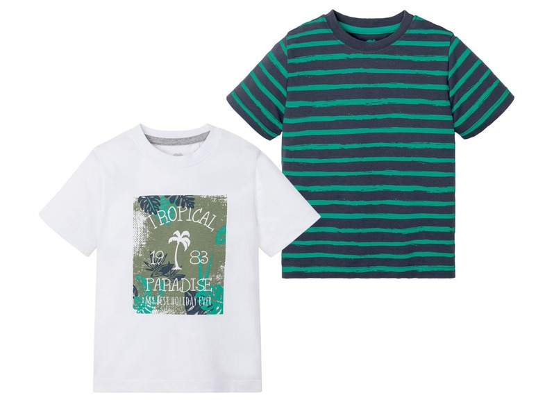 Aller en mode plein écran lupilu® T-shirt pour garçons, set de 2, pur coton - Photo 12