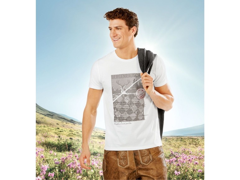 Ga naar volledige schermweergave: LIVERGY® Traditioneel T-shirt voor mannen - afbeelding 4