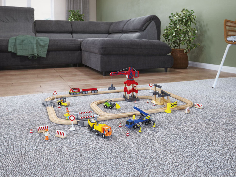 Ga naar volledige schermweergave: Playtive Houten spoorweg bouwplaats - afbeelding 8