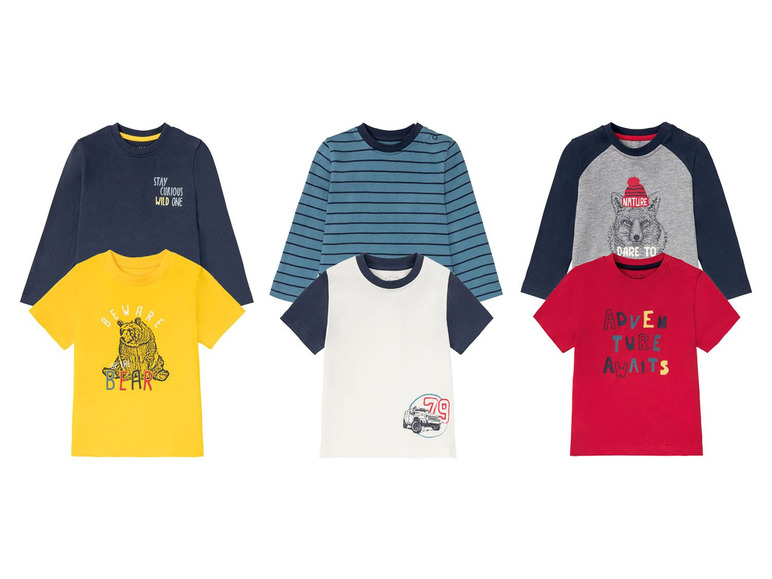 Aller en mode plein écran lupilu® Set de 2 shirts en un mélange de coton - Photo 1