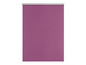 Un store enrouleur violet avec un cordon blanc.