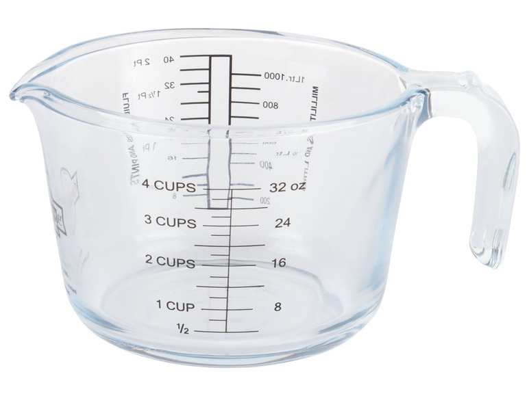 Aller en mode plein écran O'Cuisine Gobelet à mesurer, 1 L, en verre borosilicate - Photo 1