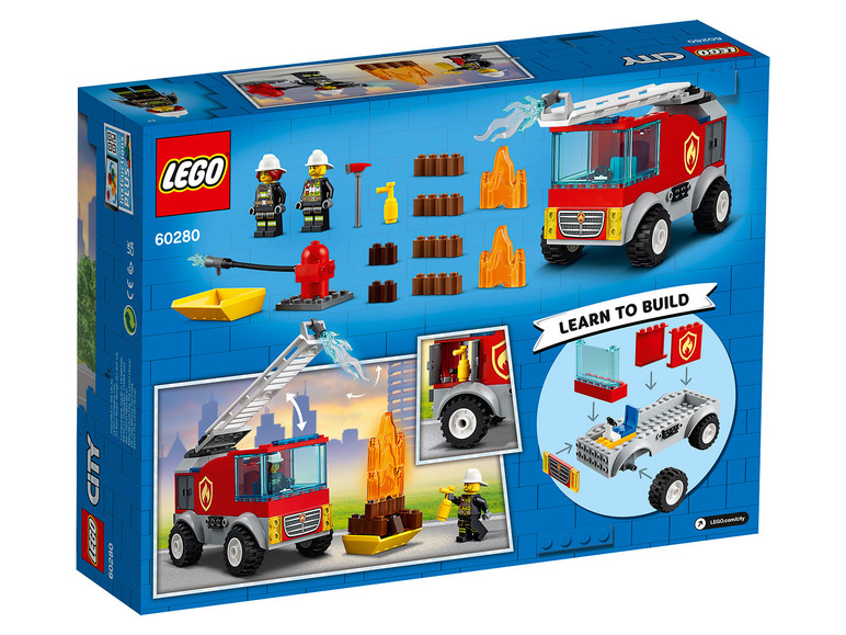 Ga naar volledige schermweergave: LEGO® City Ladderwagen (60280) - afbeelding 2