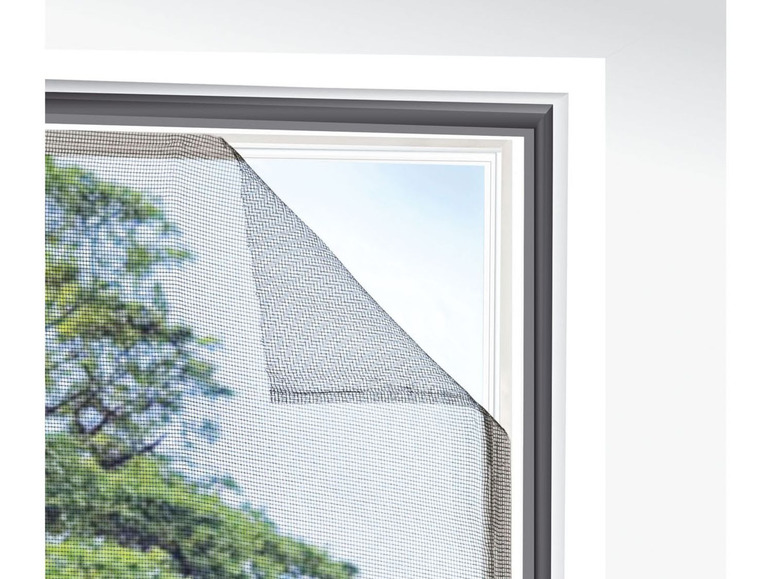 Aller en mode plein écran Set de 2 rideaux antimoustiques pour fenêtre, 130 x 150 cm - Photo 3